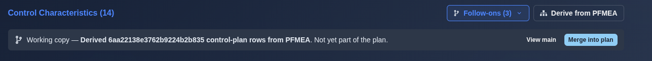 Merge into plan