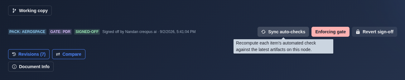 Sync auto-checks